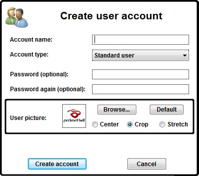 Create user account